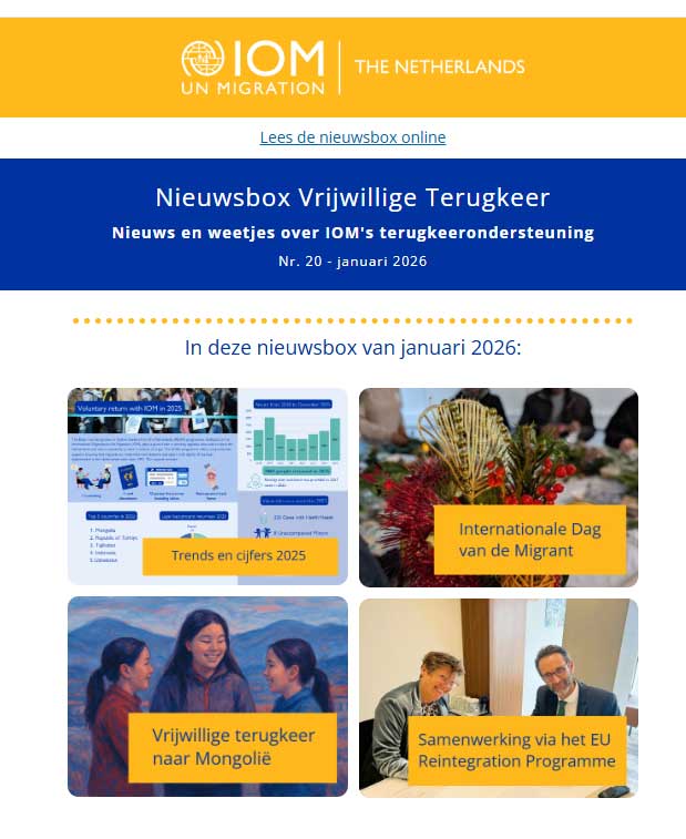 Nieuwsbrief IOM nederland AVRR